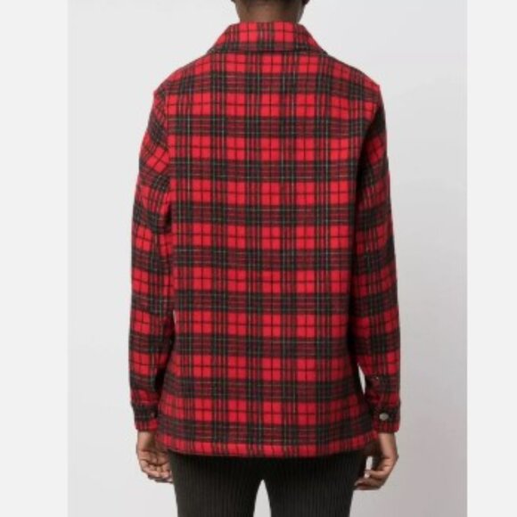 $780 Pierre-Louis Mascia Pancake Plaid Check Shirt Size XS 100% Wool - Picture 2 of 11